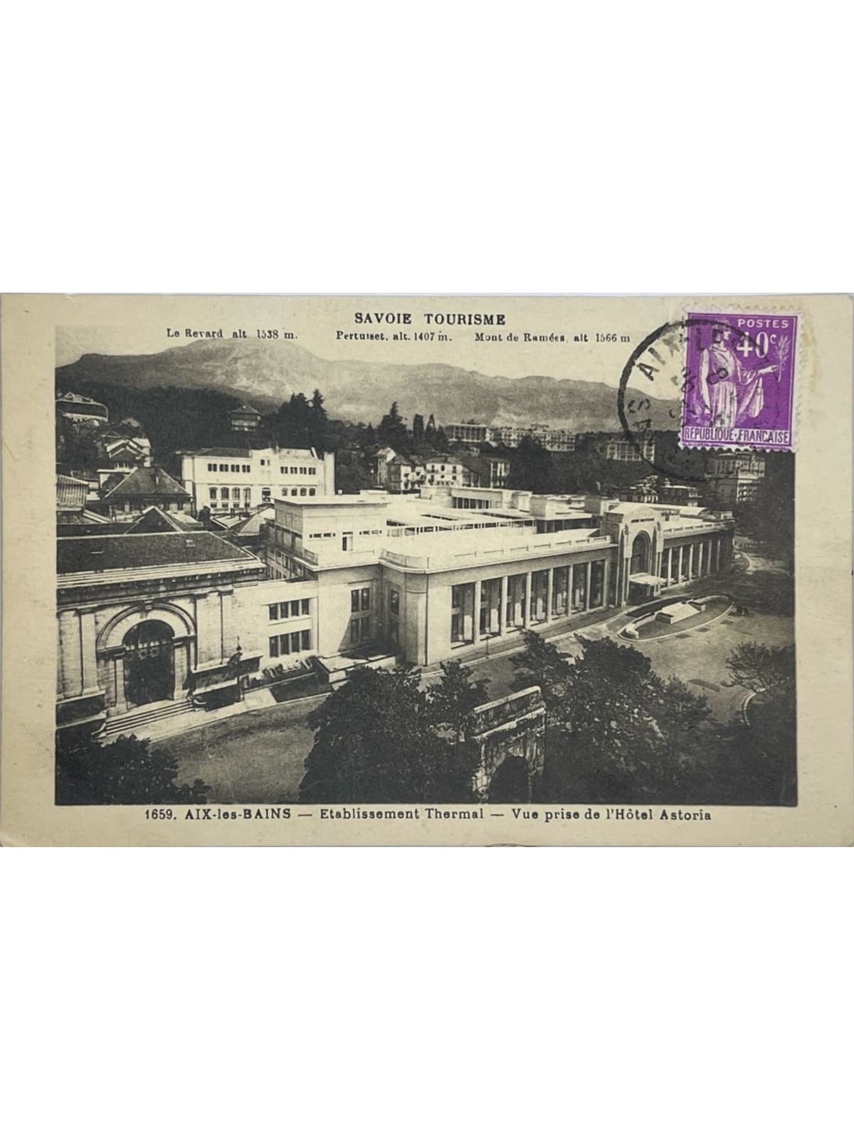 Recto de la carte postale