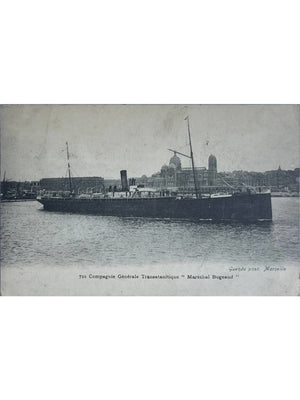 Alger – Paquebot Maréchal Bugeaud, Compagnie Générale Transatlantique – CPA