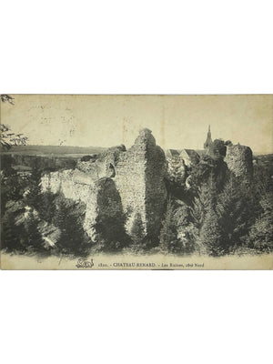Château-Renard (Loiret) – Les ruines, côté nord – CPA E.L.D. n° 1820