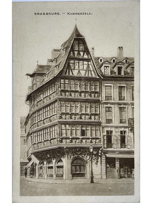 Strasbourg – Maison Kammerzell – CPA circulée en 1919