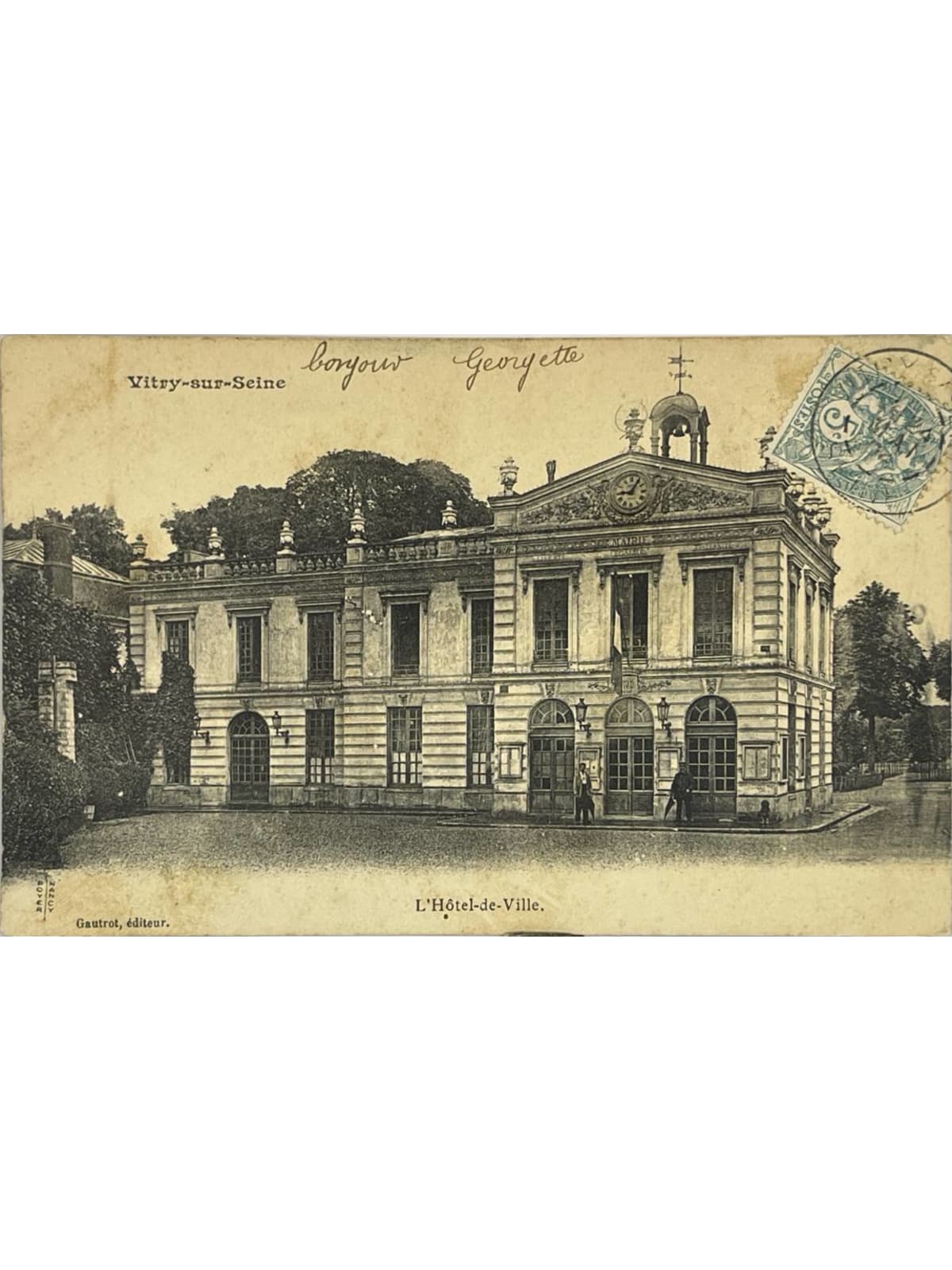 Recto de la carte postale