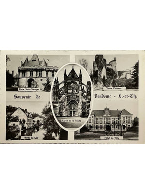 Carte postale – Vendôme (Loir-et-Cher) – Souvenir multivue, monuments et bords du Loir