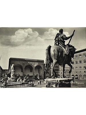 Florence – Piazza della Signoria et statue équestre de Cosme Ier – CPSM