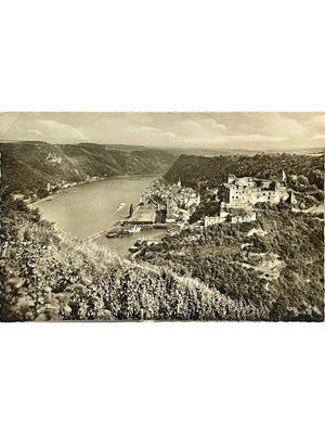 Sankt Goar – Rhin et château de Rheinfels – CPSM années 1950