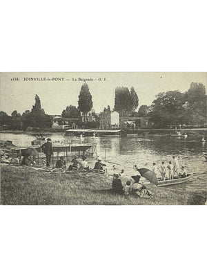 Joinville-le-Pont – La baignade du Banc de Sable – Reproduction de CPA