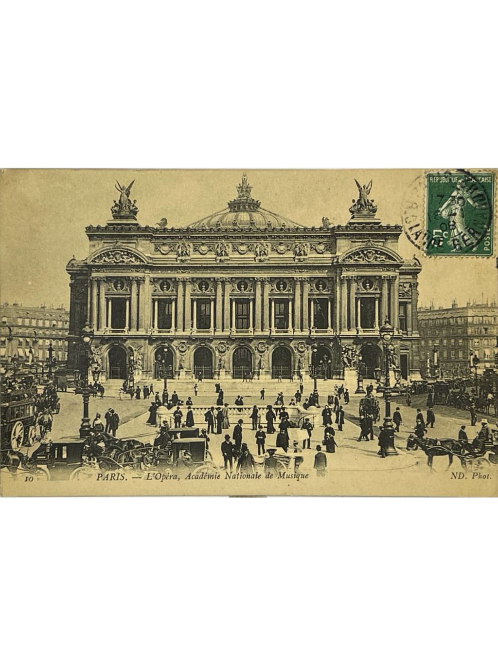 Recto de la carte postale