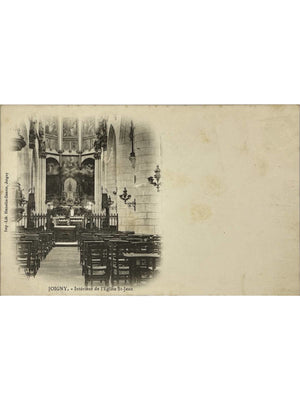 Joigny (Yonne) – Intérieur de l'église Saint-Jean – CPA vers 1900