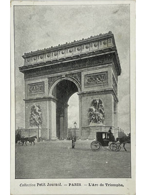 Paris – Arc de Triomphe et voitures hippomobiles – Collection Petit Journal – CPA