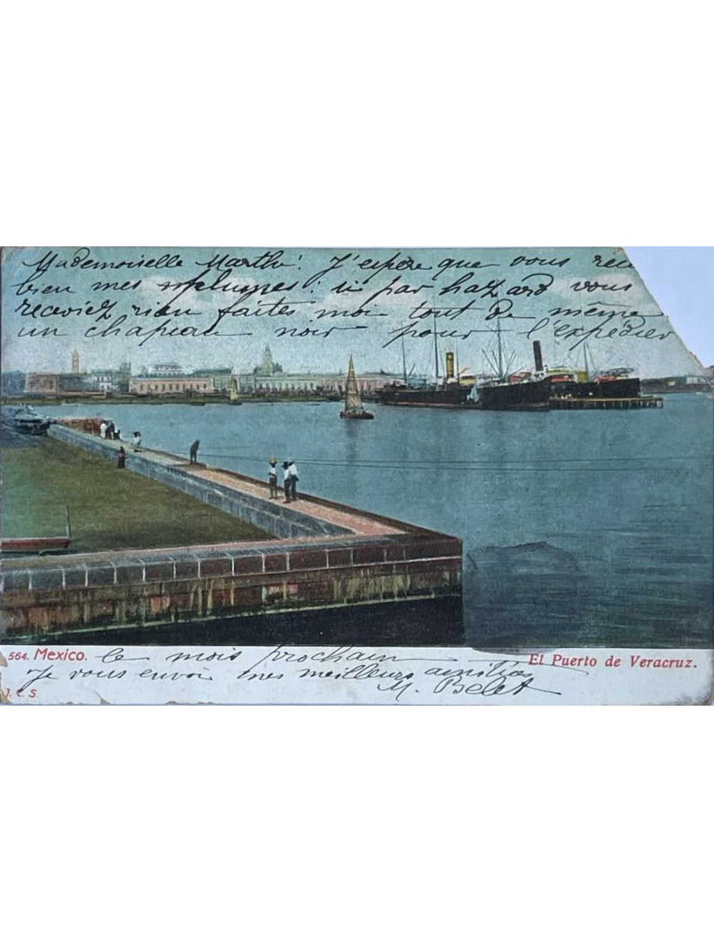 Recto de la carte postale