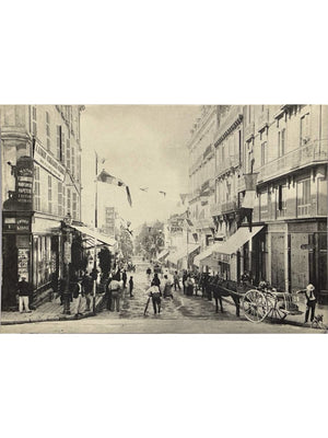 Carte postale – Hyères-les-Palmiers – Avenue Gambetta à la Belle Époque – Éditions Marius Bar