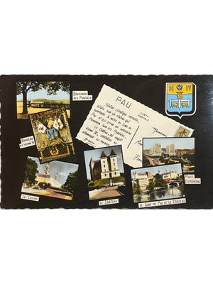 Pau – Château, boulevard des Pyrénées et vues multiples – CPSM 1968