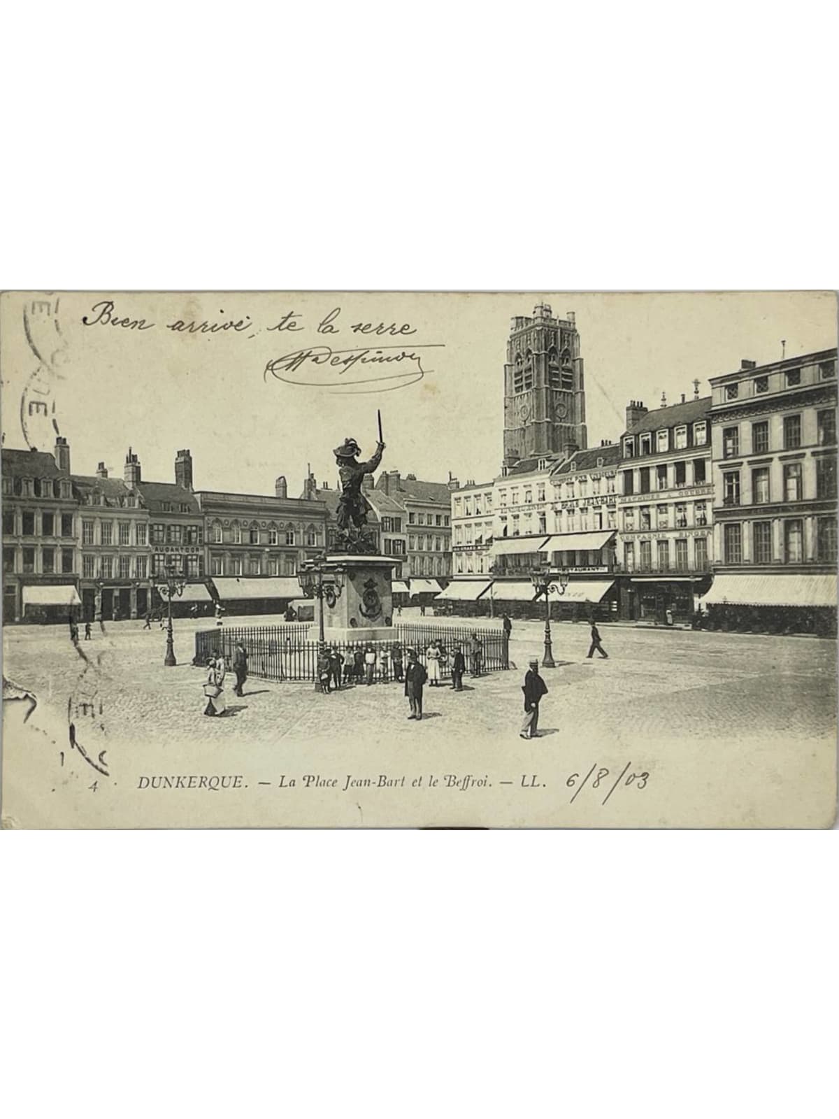 Recto de la carte postale