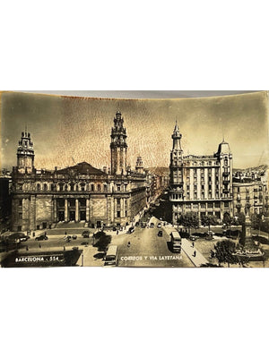 Barcelone – Correos et Via Laietana – CPSM n° 554 Zerkowitz