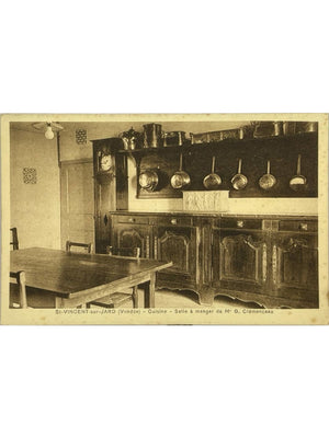 Saint-Vincent-sur-Jard – Cuisine et salle à manger de Georges Clemenceau – CPA