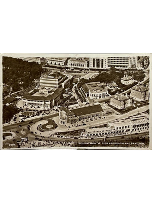Bournemouth – Pier Approach et Pavilion, vue aérienne – Carte postale 1954