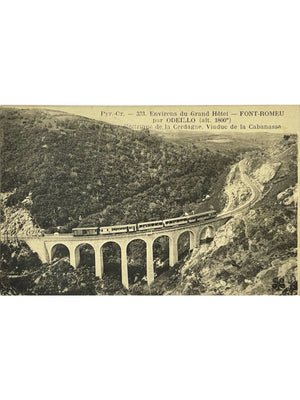 Font-Romeu – Train électrique de Cerdagne sur le viaduc de la Cabanasse – CPA n°333