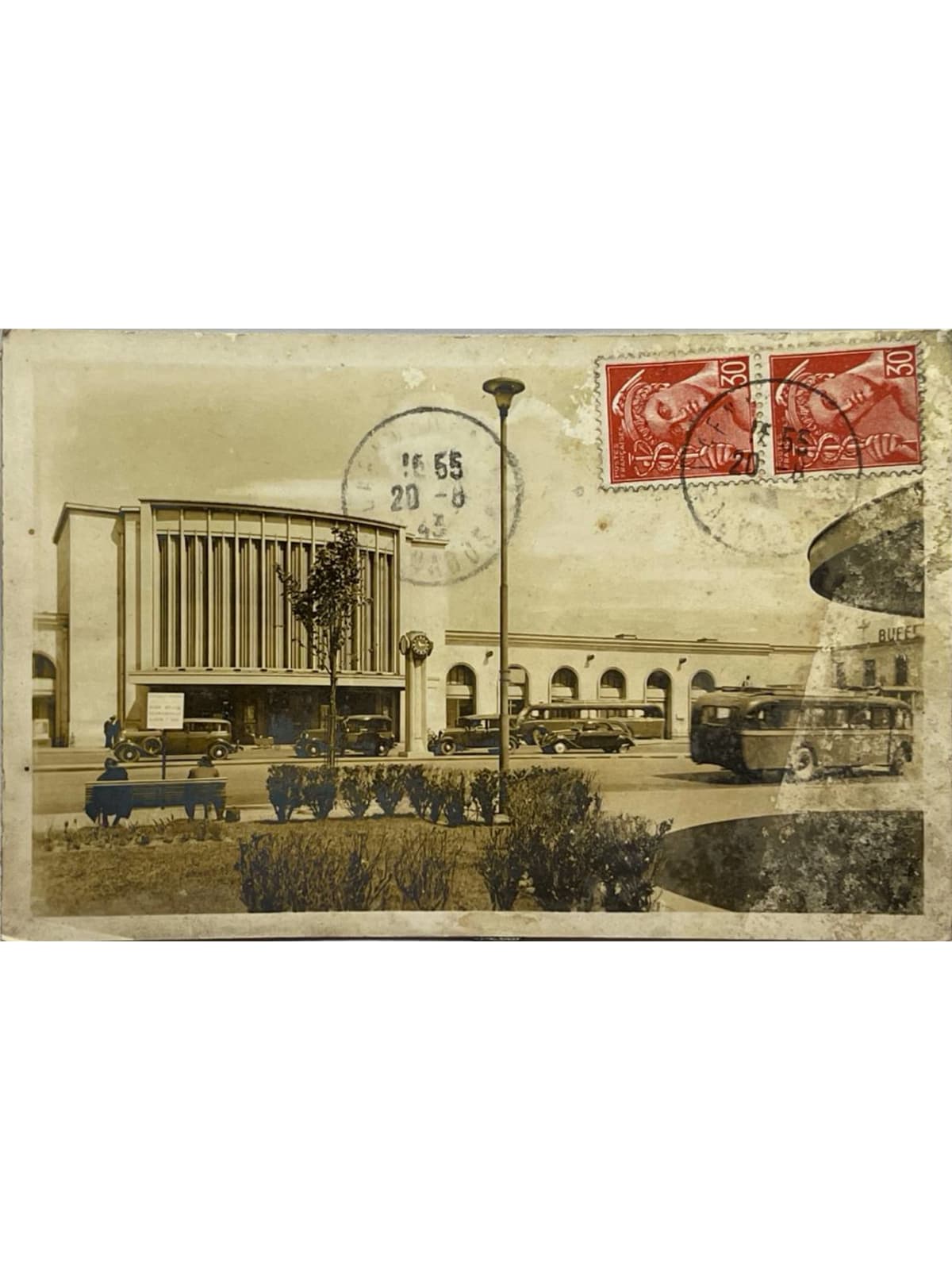 Recto de la carte postale