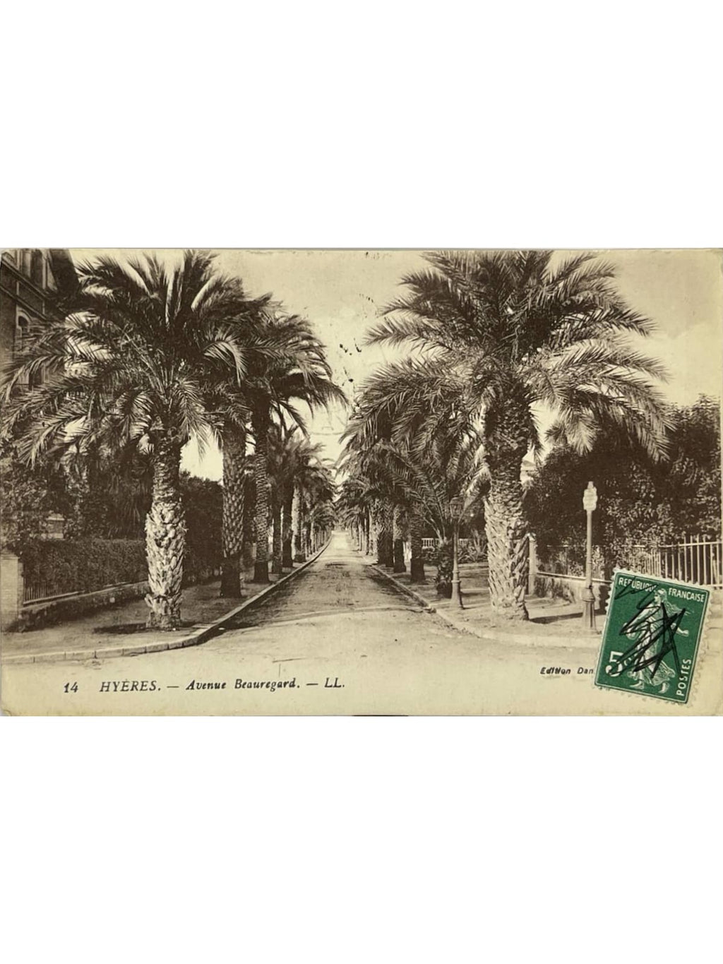 Recto de la carte postale