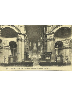 Londres – Cathédrale Saint-Paul, intérieur vers l'est – CPA L.L. n°156
