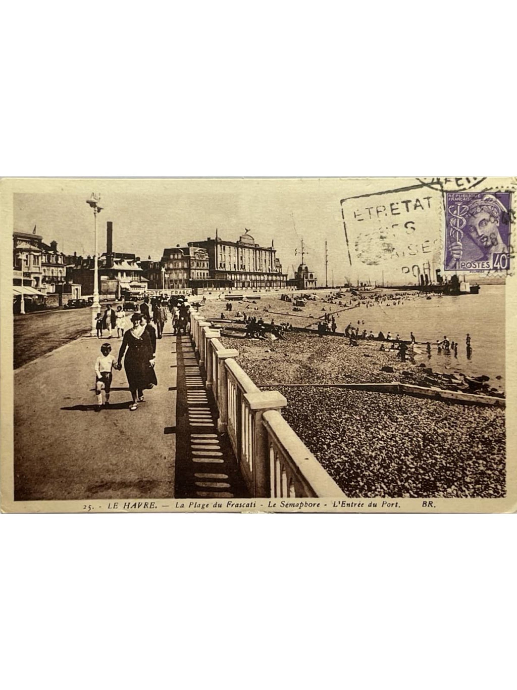 Recto de la carte postale
