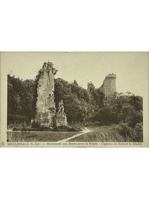 Moulineaux – Monument aux morts et château Robert le Diable – CPA