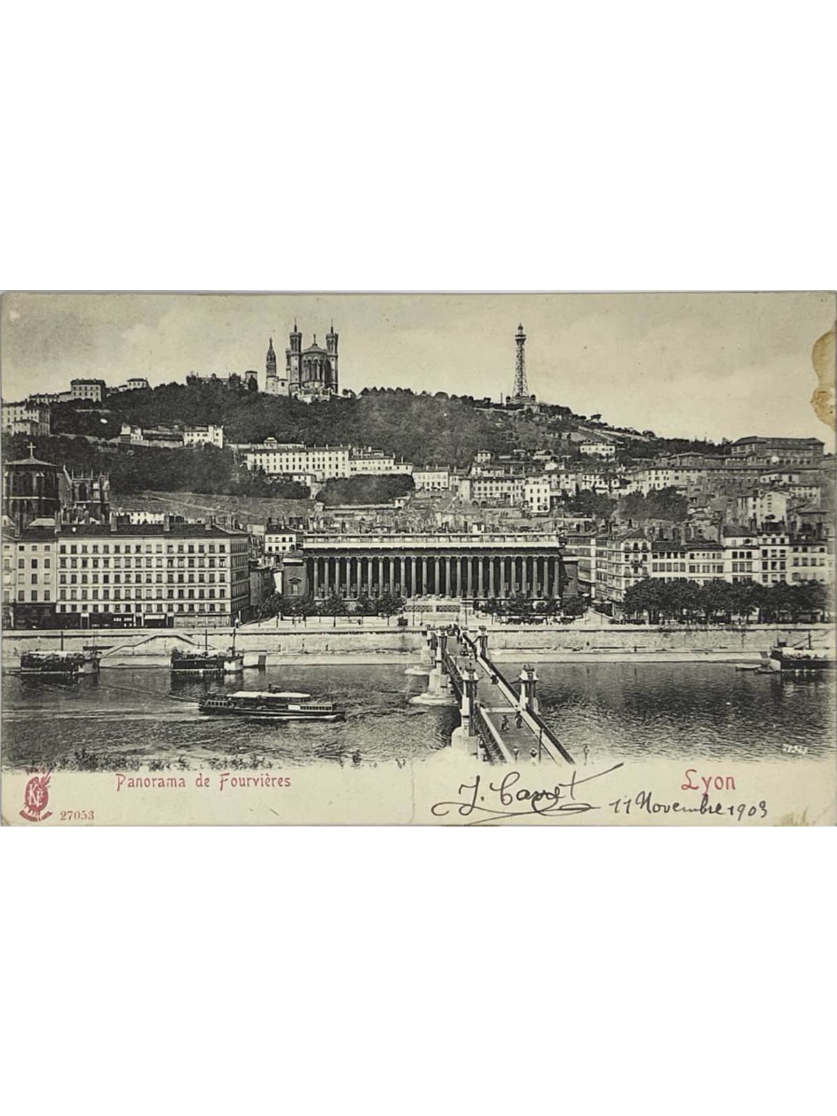 Recto de la carte postale