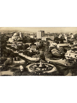 Dakar – Vue générale et rond-point monumental – CPSM 1953