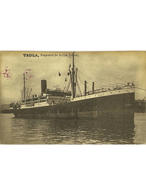 Paquebot Tadla de la Compagnie Paquet – Carte postale ancienne