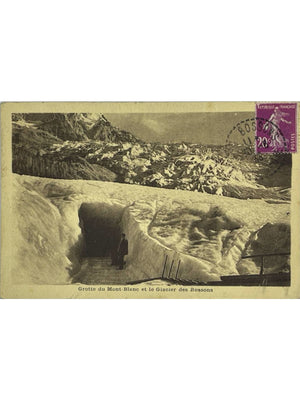 Chamonix-Mont-Blanc – Grotte et glacier des Bossons – CPA années 1930