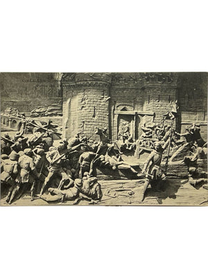 Carte postale – Orléans – Scène de combat historique – Galeries Orléanaises