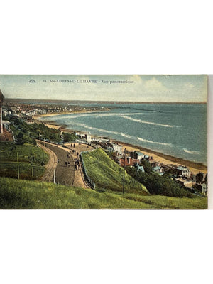 Sainte-Adresse – Le Havre, vue panoramique du littoral et tramway – CPA n° 88
