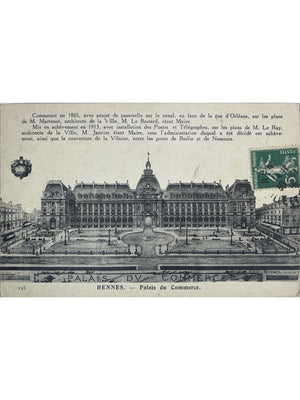 Rennes – Palais du Commerce – carte postale illustrée n° 115