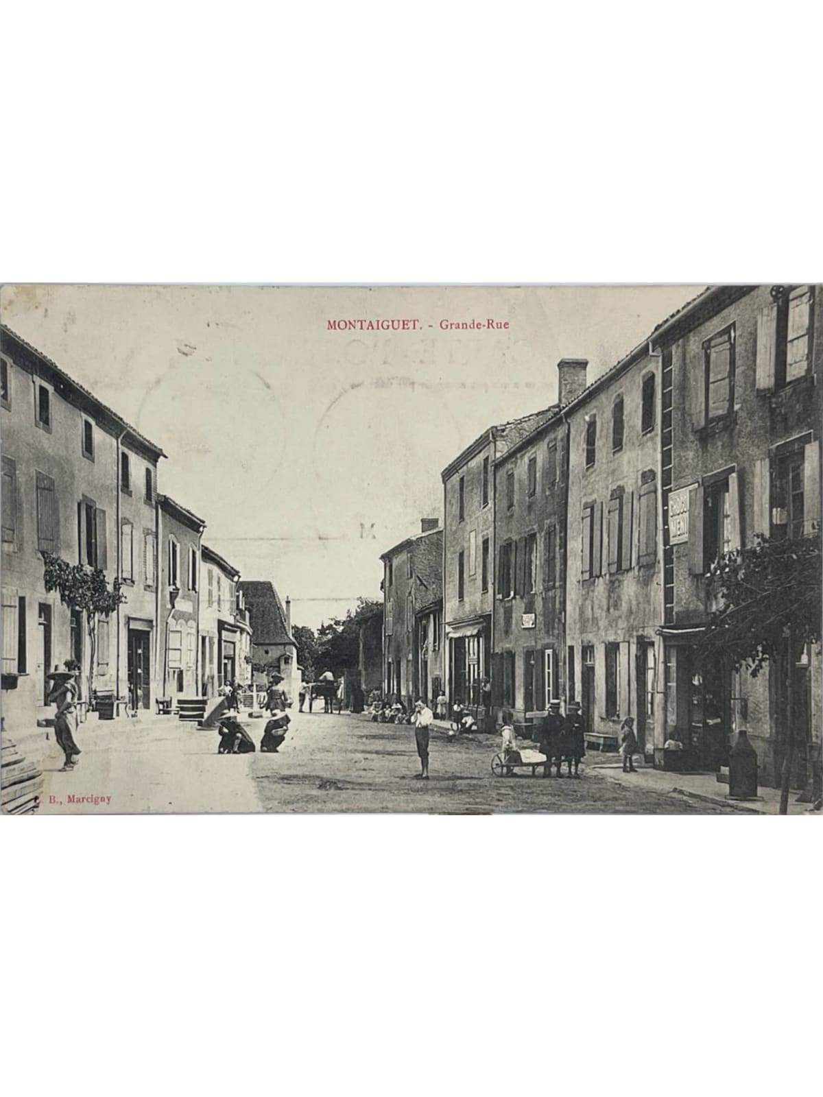 Recto de la carte postale