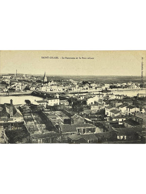 Saint-Gilles-sur-Vie (Vendée) – Panorama et pont – CPA n° 48