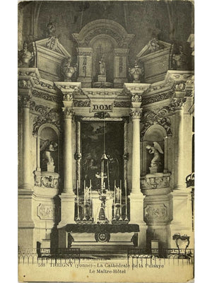 Treigny (Yonne) – Cathédrale de la Puisaye, maître-autel – CPA n°588