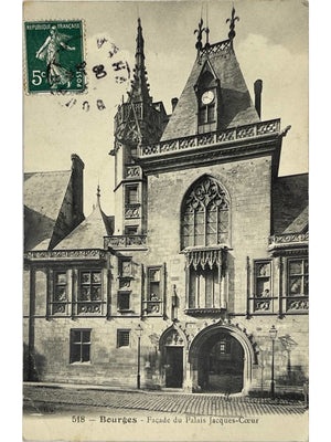 Bourges – Façade du Palais Jacques-Cœur – CPA 1909