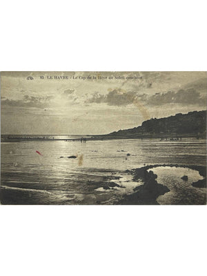 Le Havre – Cap de la Hève au soleil couchant – CPA n°83