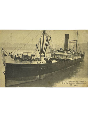 Paquebot Québec – Compagnie Générale Transatlantique – CPA 1915