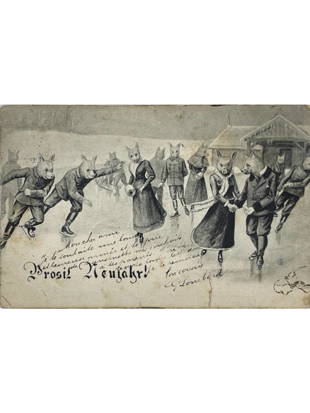 Recto de la carte postale
