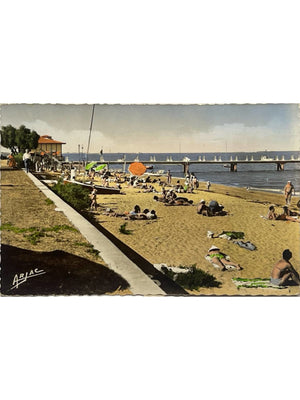 Carte postale – Saint-Trojan-les-Bains – Petite Plage et appontement – Île d'Oléron, 1960