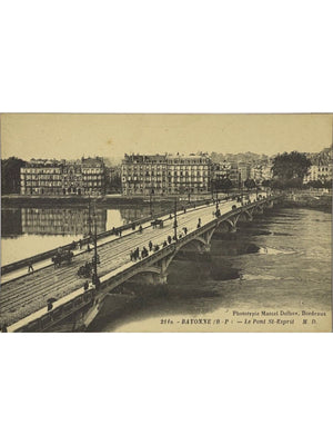 Bayonne – Pont Saint-Esprit animé – CPA Marcel Delboy n° 241N