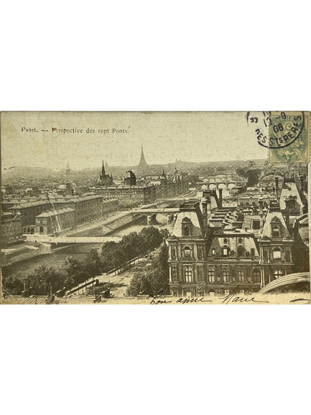 Recto de la carte postale