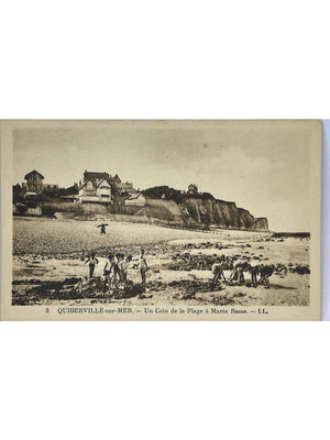 Quiberville-sur-Mer – Plage animée à marée basse – CPA n°3