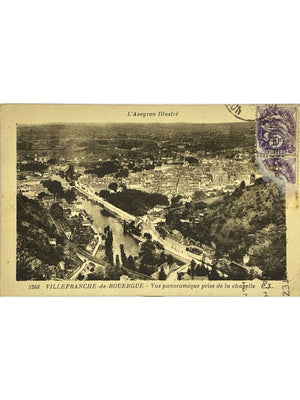 Villefranche-de-Rouergue – Vue panoramique prise de la chapelle – CPA n° 5268