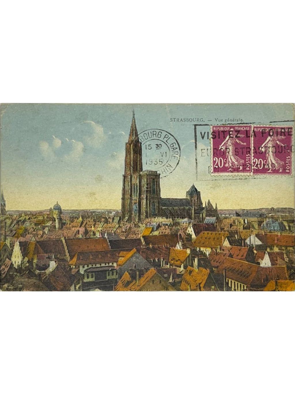 Recto de la carte postale