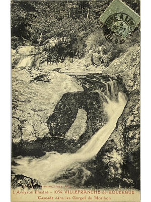 Villefranche-de-Rouergue – Cascade des gorges du Morlhon – CPA n° 1054