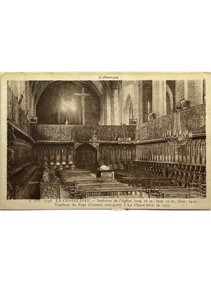 La Chaise-Dieu – Intérieur de l'église et tombeau du pape Clément VI – CPA