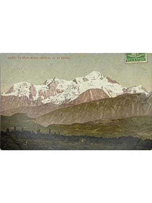 Genève – Le Mont Blanc vu de Genève – CPA Photoglob n°4488