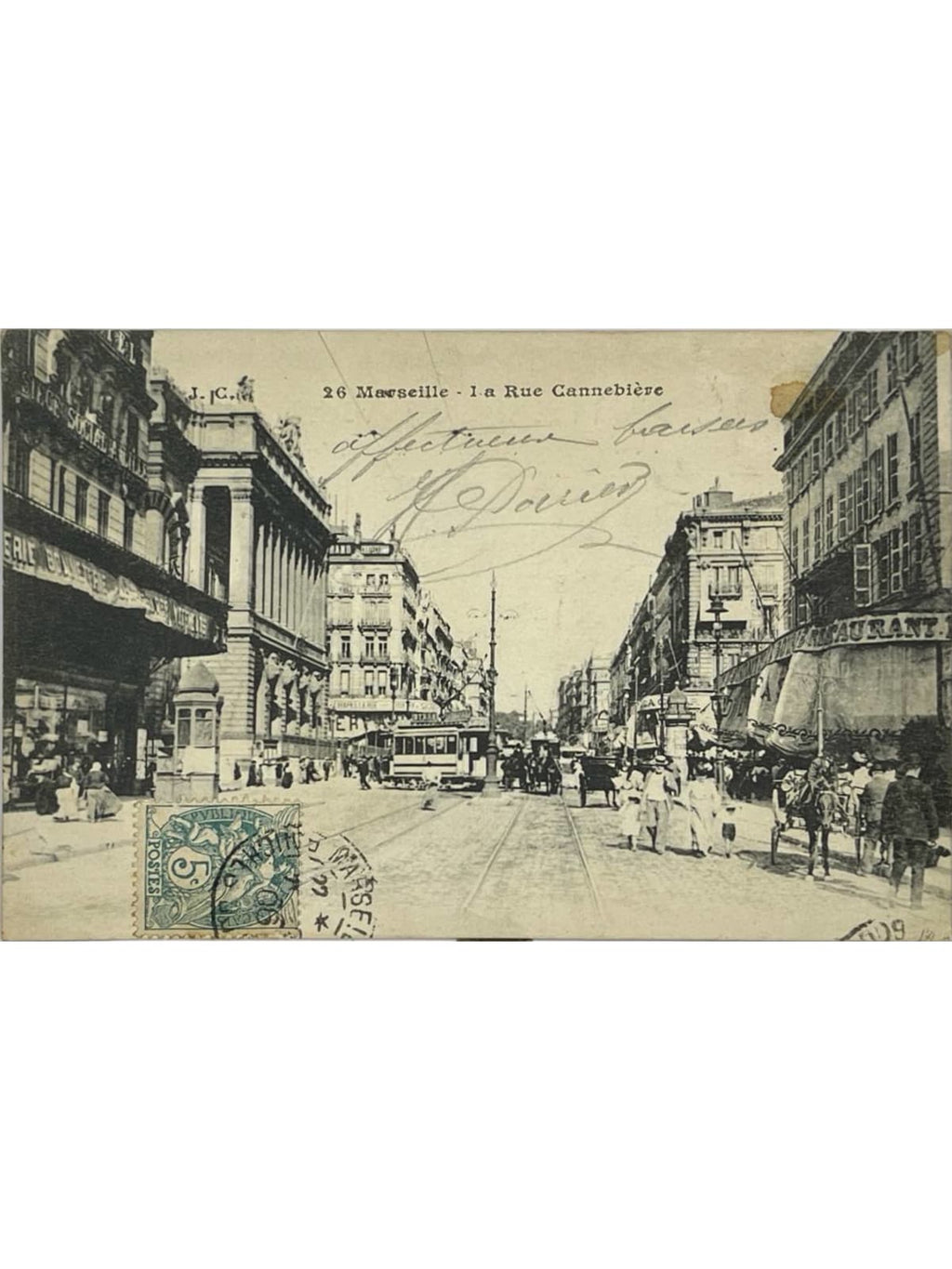 Recto de la carte postale