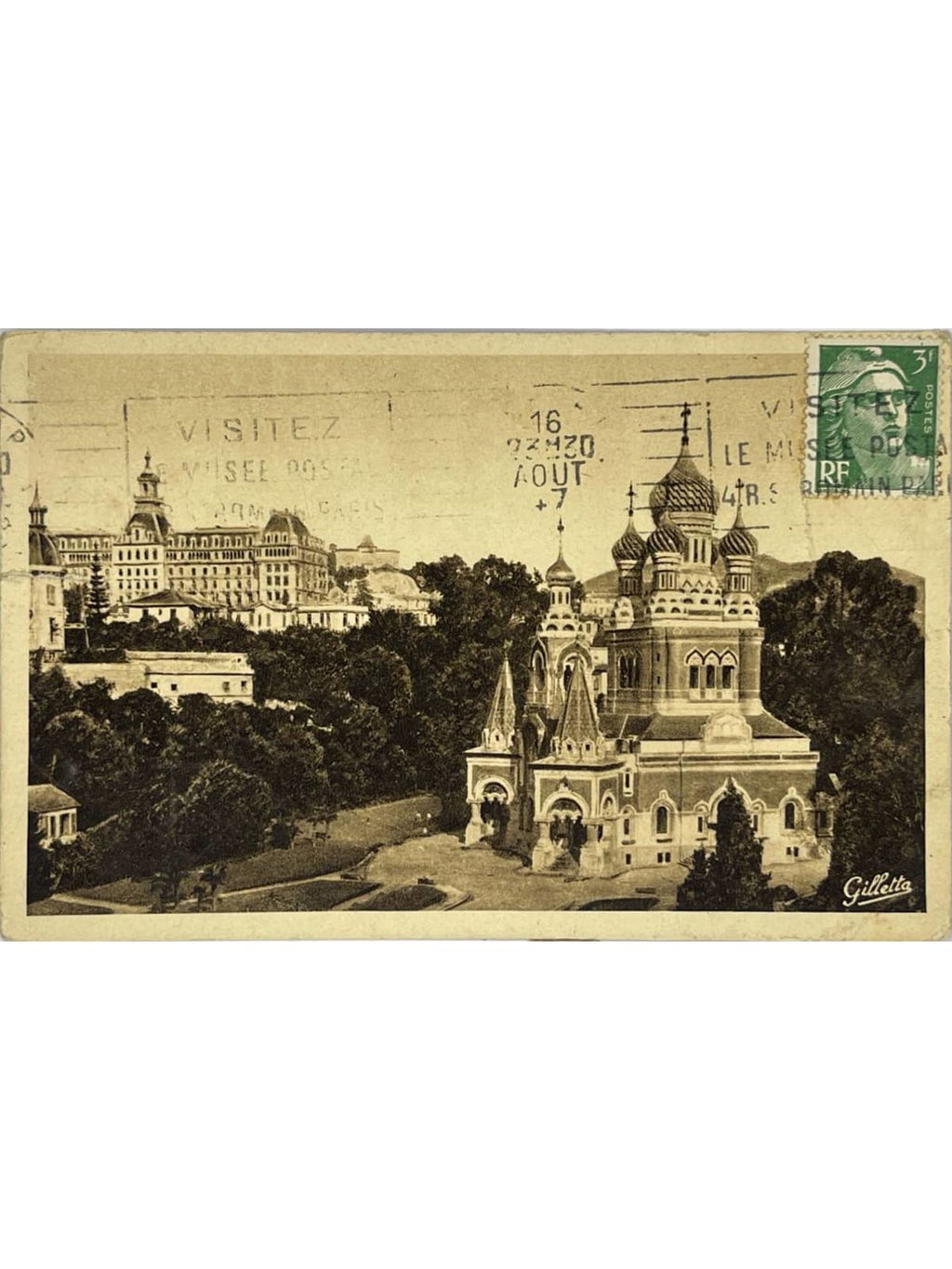 Recto de la carte postale